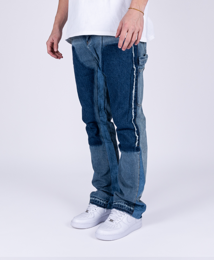 CARPENTER FLARED DENIM JEANS