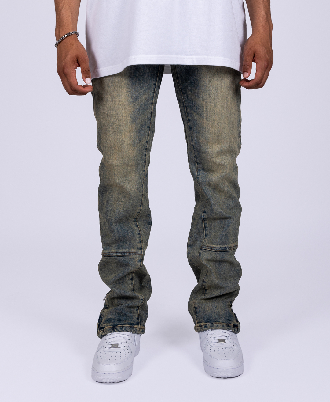 CARGO FLARED JEANS