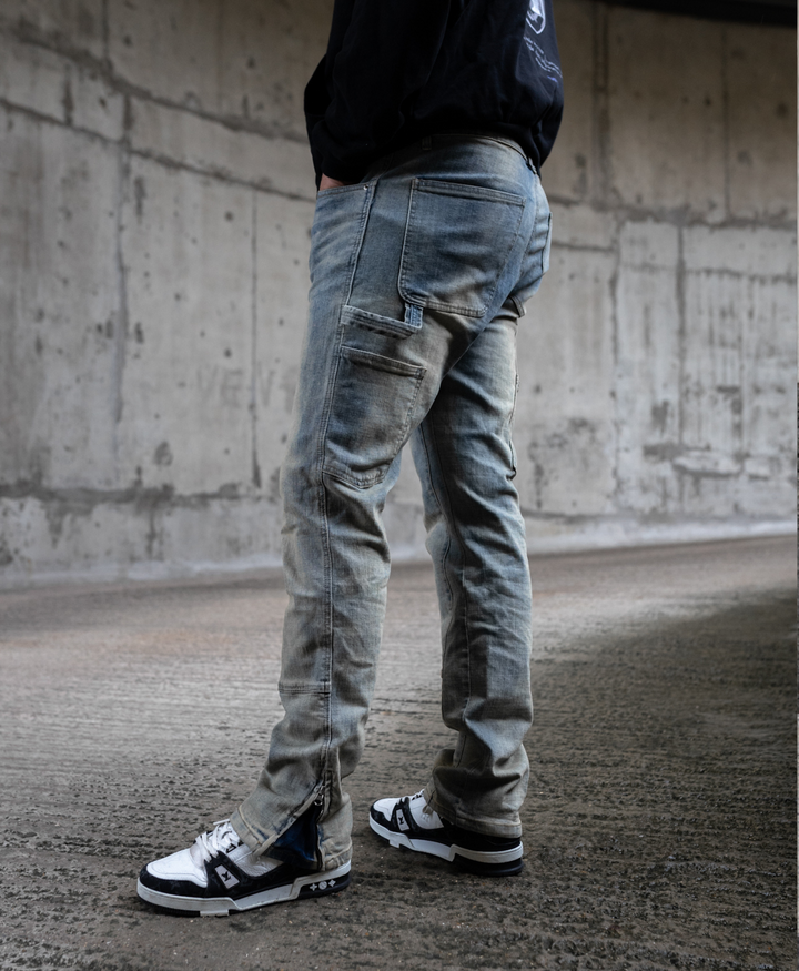 CARGO FLARED JEANS