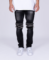 DENIM BIKER JEANS BLACK