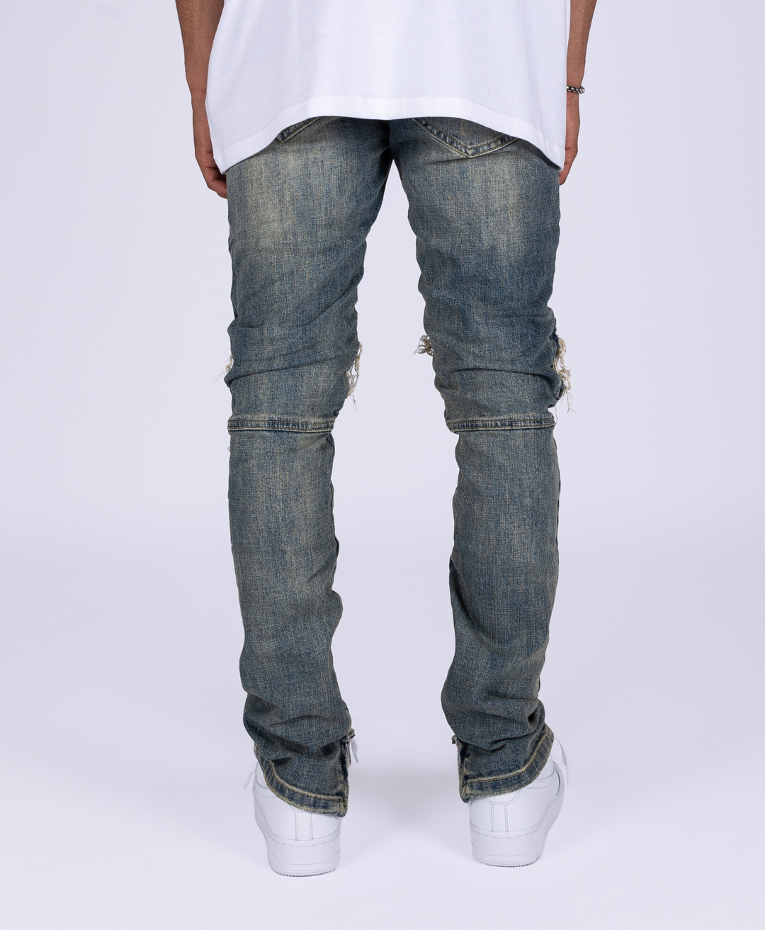 DENIM BIKER JEANS 