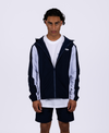 BLUE WHITE WINDBREAKER